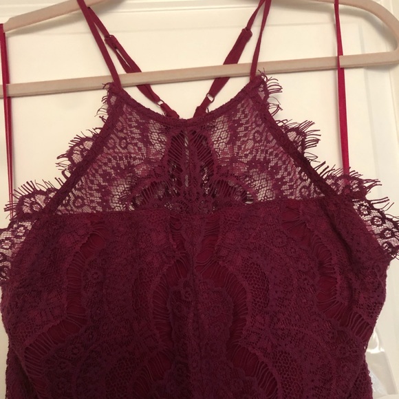 Free People Raspberry Lace Dress - Picture 2 of 5